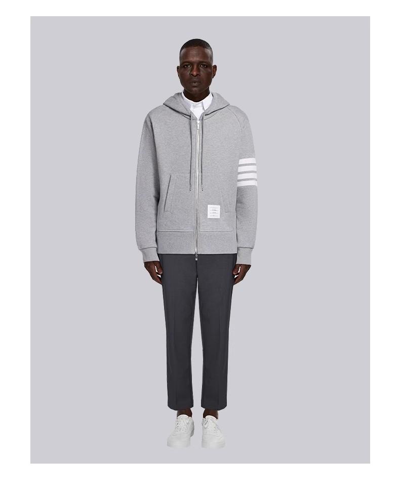 TB [Official Authentic] hoodie solid color jacket for men and women, loose hoodie for couples, TB zipper cardigan, autumn and winter