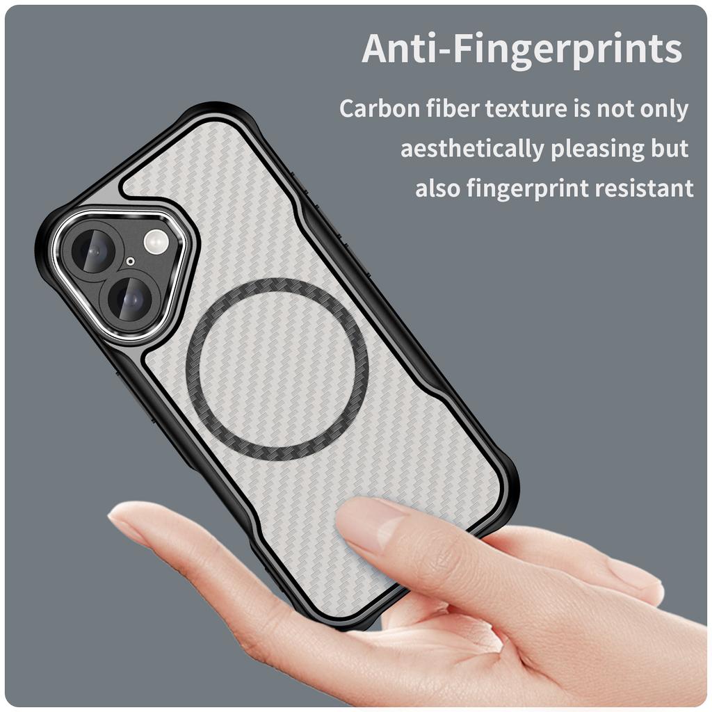 Чехол для iPhone 16, совместимый с защитным чехлом MagSafe TPU+PC для телефона с защитой от падений