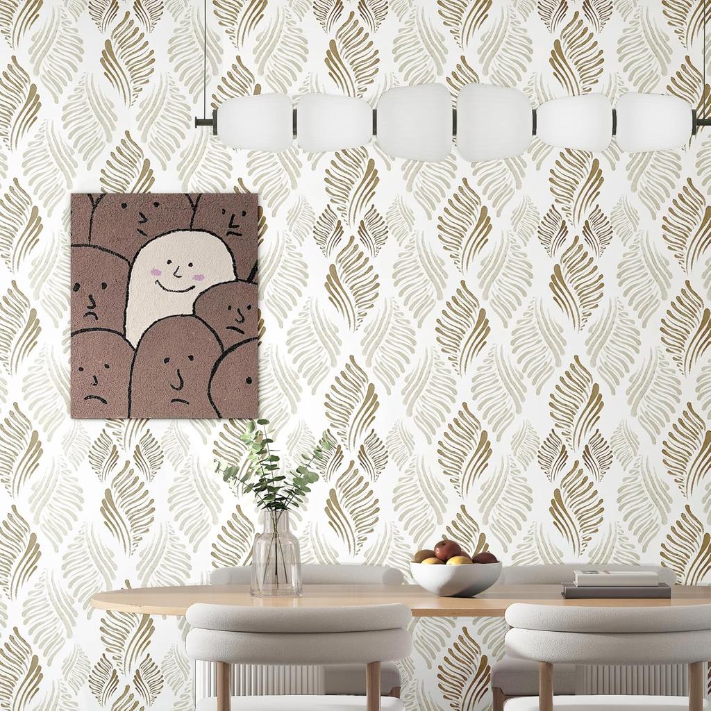 Современные коричневые самоклеящиеся обои, бохо, коричневые и бежевые, самоклеящиеся, съемные обои, водонепроницаемая геометрическая контактная бумага