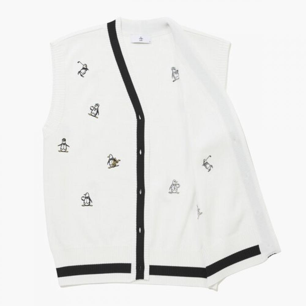 Munsingwear Women Embroidered Vest White Mr122lkv12