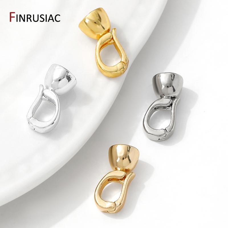 Латунный застежка-коннектор с гладким жемчугом, покрытие 14K золотом, Замок для ювелирных изделий, Застежки-фиксаторы для DIY браслетов, ожерелий