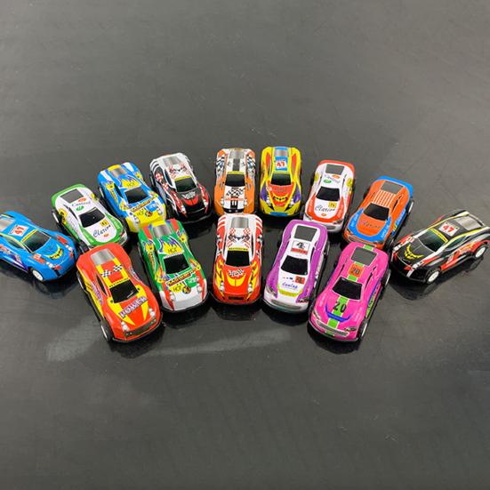 2 шт. Изысканные инерционные интерактивные разноцветные детские мини-игрушки для машинок с оттягивающимся механизмом, гоночные машинки для вечеринок