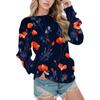 Winter Harajuku 3D Floral Printing Sweatshirts For Women Sequin Leopard Graphic Pullovers Unisex Fashion Streetwear Clothing Top