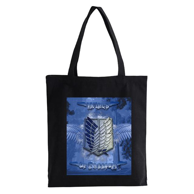 Атака Титанов Атака Титанов Shingeki No Kyojin холщовая сумка mochilas школа аниме дизайнер сумка женская сумка-шоппер Bolsas