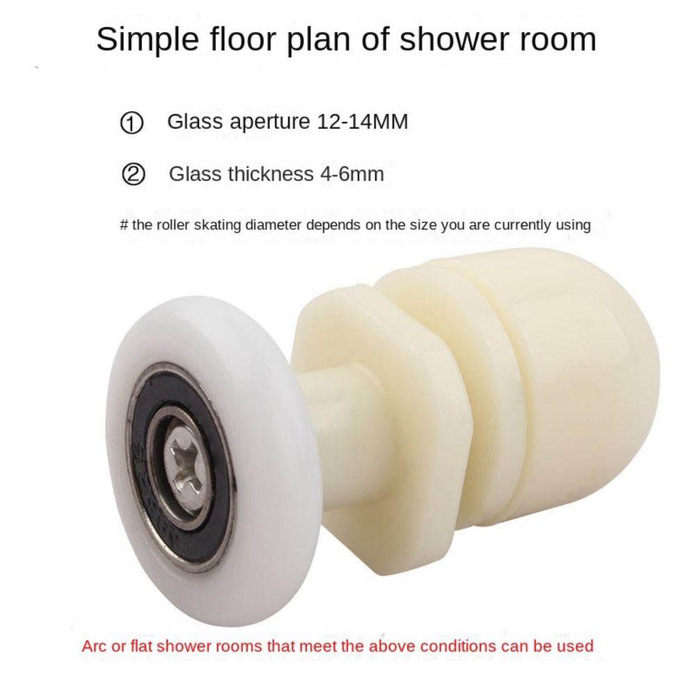Ролики для душевой двери из ПВХ, запасные части, подвесное колесо, новый шкив для стеклянной двери, ванная комната