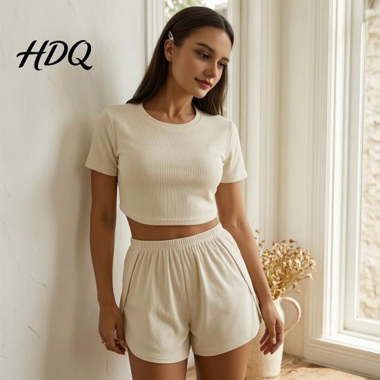 Casual Home Wear Women Women's 2 Piece Pajama Sets Soft Short Sleeve