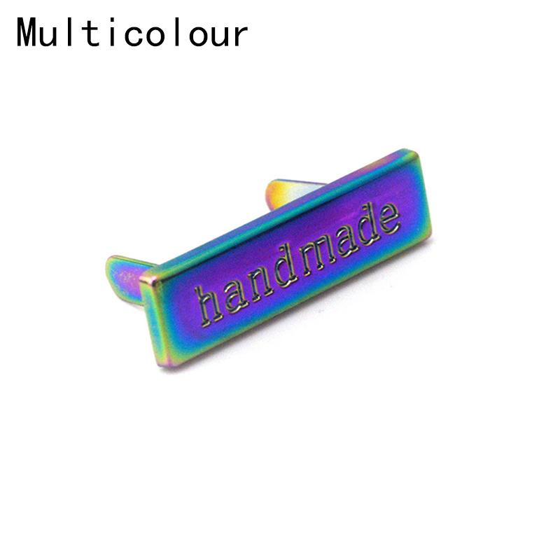 10 шт. ручной работы тон в тон прямоугольные металлические этикетки для кошельков бирки для шитья сумки металлические этикетки сумки для одежды своими руками ручная работа шитье с буквами