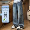 JEANSWEST Мужские джинсы из денима свободного прямого кроя с широкими штанинами