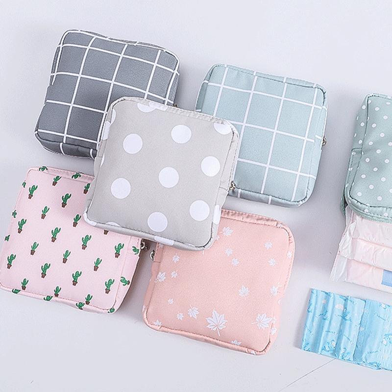 Сумка для хранения гигиенических салфеток Auntie Napkin Портативная сумка для хранения большой емкости Гигиенический хлопок Мешок для ежемесячного мероприятия Маленькая сумка