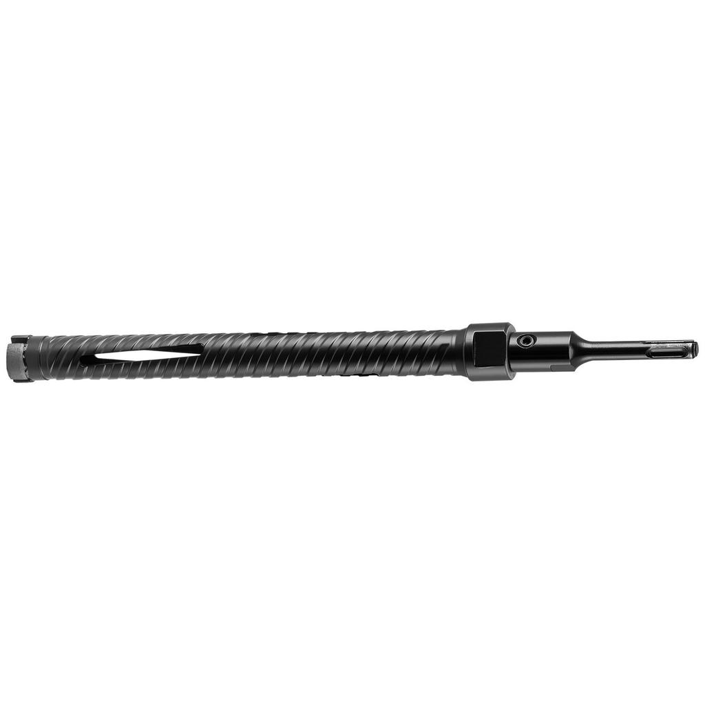 Core Drill Bit, 25 mm Diameter, 241 mm Drilling Depth, M16 Internal Thread, Diamond Dry Coring Bit with 3 Adapters, Pilot Drill and Hex Wrench, for