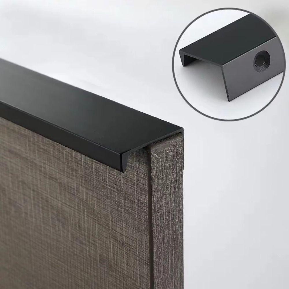 Aluminum Alloy Cabinet Pulls Modern Design Durabl Furniture Handles Invisible Installation Long Strip Drawer Knobs Cabinet Door