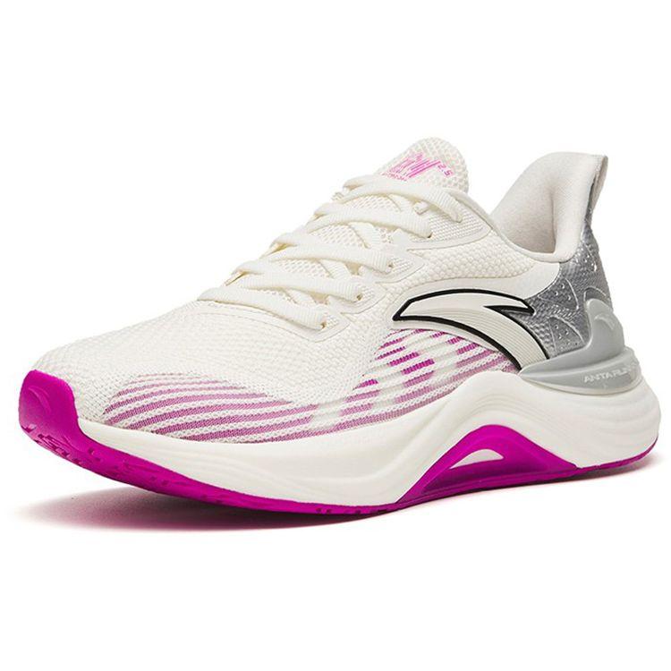 Anta Кроссовки Chuang 2.5 Mesh Cushioning Breathable Low-Touch для бега, женские, белые, серебристые, фиолетовые 122235582-5