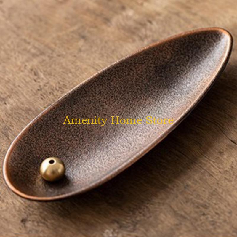 F26C Japanese Alloy Incense Holder Censer Burners Stand Multifunction House Supplies Home Bedroom Living Room Decor