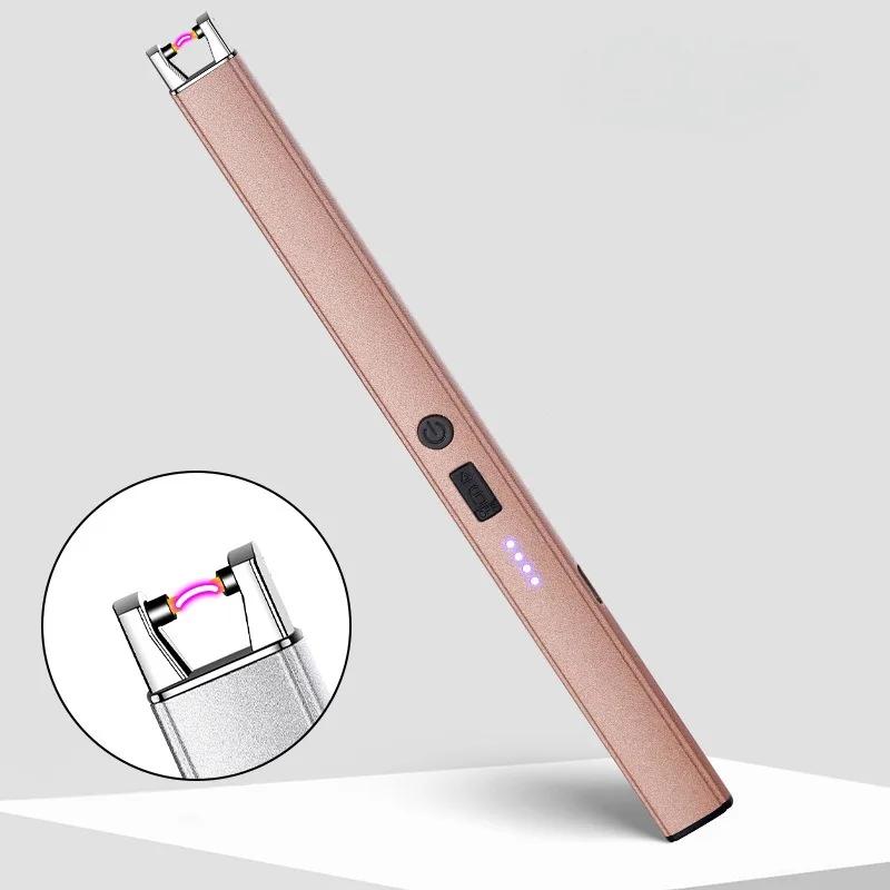 Зажигалка с подзарядкой от USB для кухни, электрическая дуга, ветрозащита, импульсное беспламенное плазменное зажигание, зажигалки для свечей, барбекю на открытом воздухе