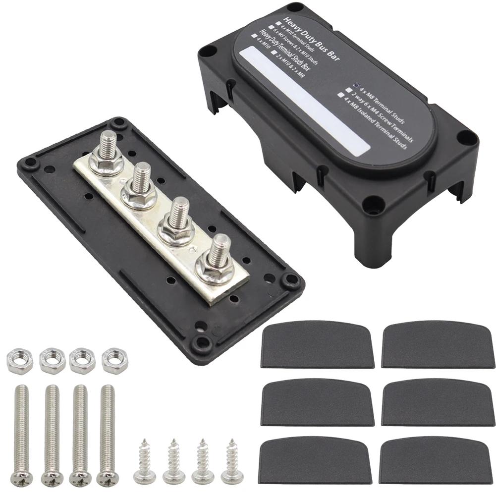 M8 Bus Bar Box Board 48V 300A 4-канальная шина высокого тока кабельный органайзер коробка лодка Auto Max Connection усилитель мощности корпус детали