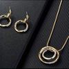 Модный комплект украшений Charm Personality Circle, ожерелье и серьги для женщин