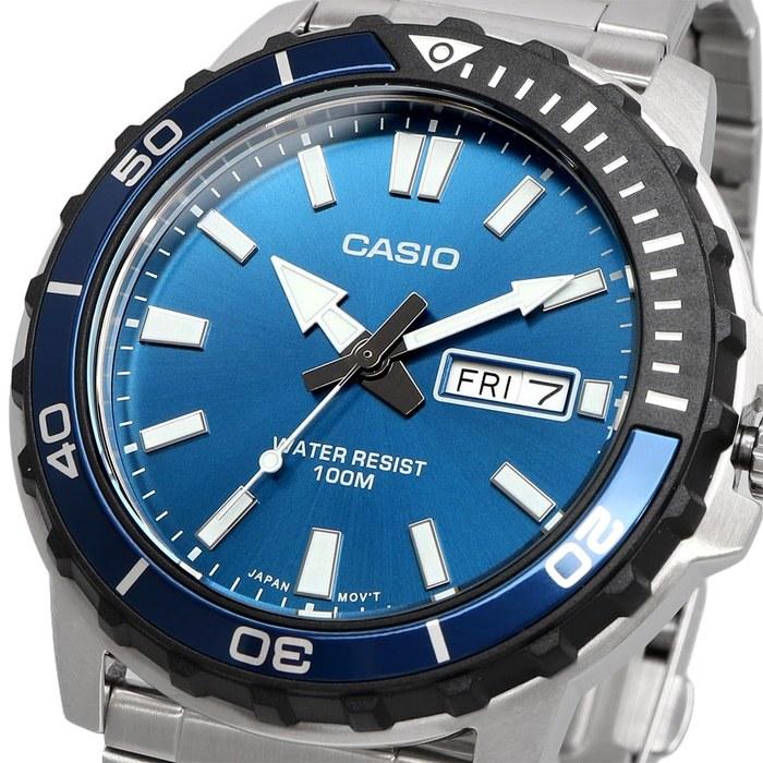[Casio] Стандартные мужские кварцевые часы 100 м водозащита MTD-125D-2A1V Синий