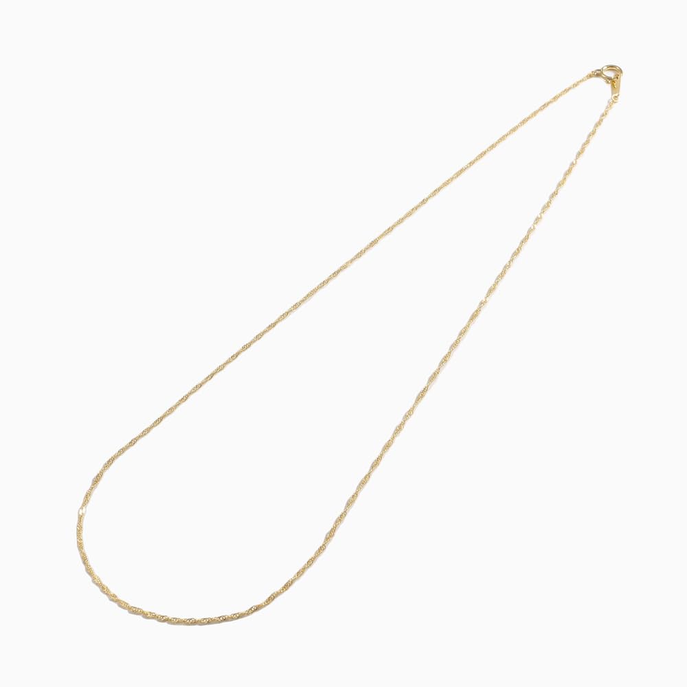 Ожерелье Walk Pure Gold K24 Sparkling Screw 42 см из чистого золота [Ювелирные изделия Shinsaibashi] 1,3 г