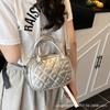 Temperament Light Luxury Portable Bowling Bag Women's 2025 New Fashion Diamond-encrusted Pearl Shoulder Bag Commuter Messenger Bag
