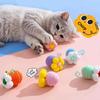 Хлопковая веревка Игрушка для кошек Интерактивный мячик-погрызушка для домашних животных для чистки зубов Устойчивая к укусам Игрушка-пиналка для котят для домашних кошек Тренировка Самостоятельная игра
