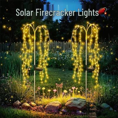 Солнечные фонари-светлячки для грунта - Уличный декор в виде одуванчиков и для газона во дворе