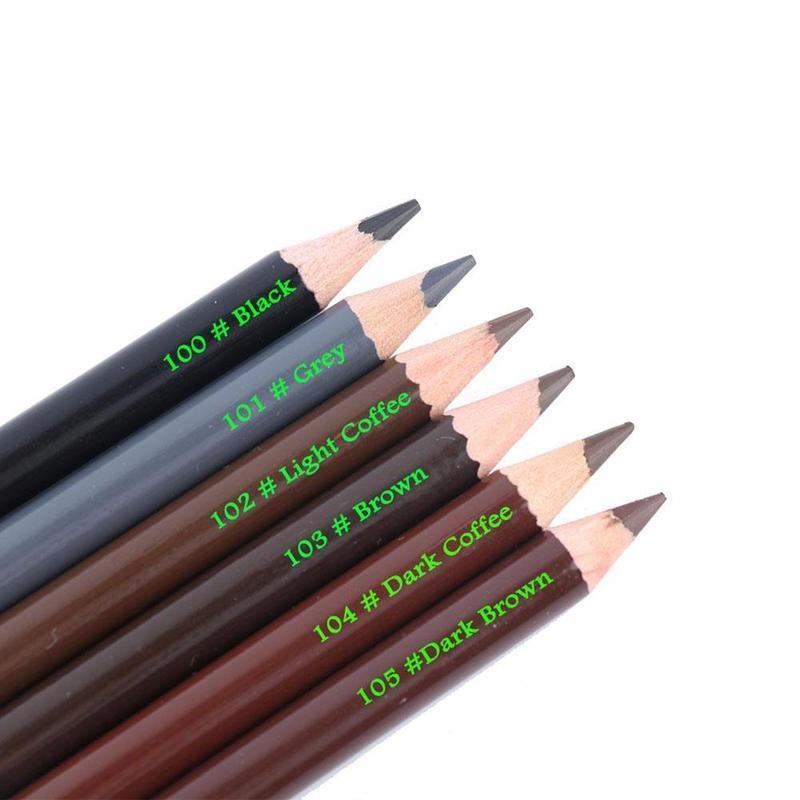 Eyebrow Enhancer 100% Sweat&Waterproof Eyebrow Pencil Pen Eye Brow Dark Brown Eye Pencil 1 Pc