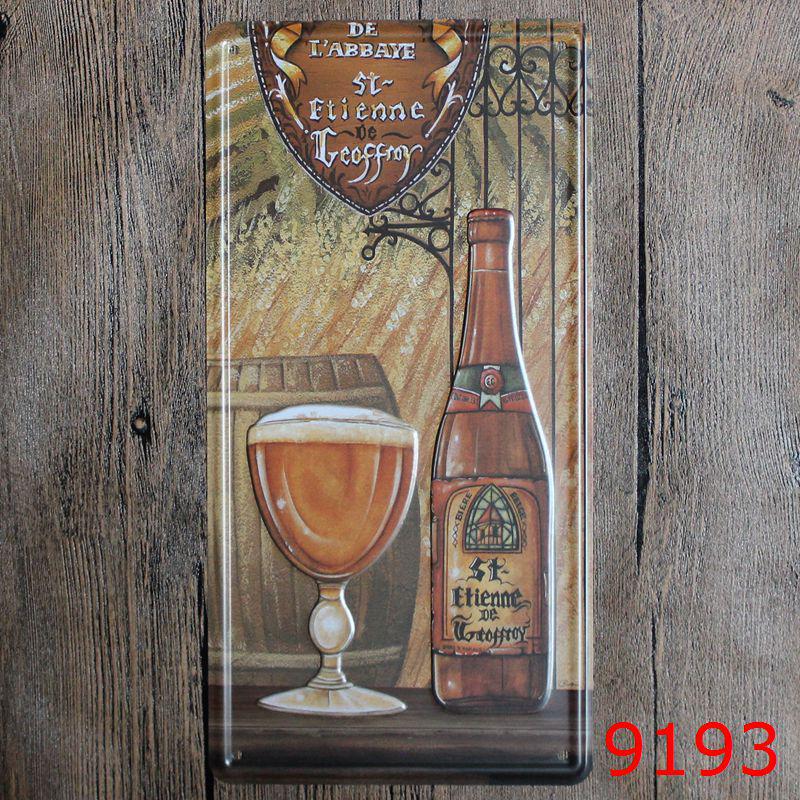 Европейская и американская тематика Жестяная табличка Номерной знак - Винтажный декор для ресторанов и кафе