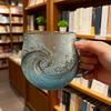 Ocean Wave Glass Mug 12oz Handcrafted Coastal Glassware for Coffee Tea Cocktails Dishwasher Safe Art Coffee Cup Gift for Nature Lovers