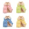Children's 2024 New Shaking Grain Velvet Vest Girls Fall and Winter Clothing Fleece Top Baby Warm Undershirt Outer Wear