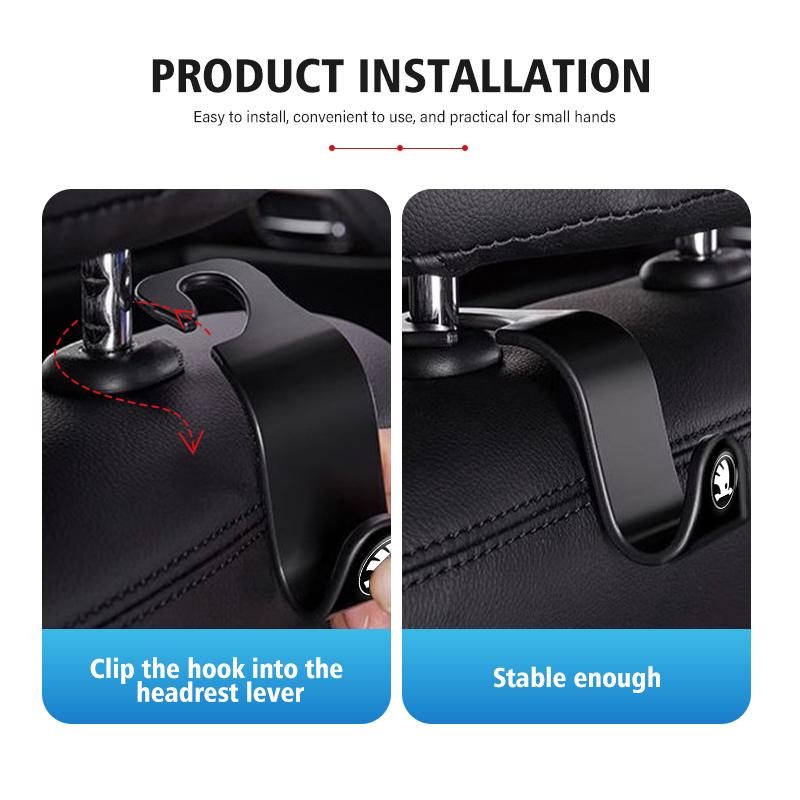AAABT1 For Skoda Car Seat Back Hook Storage Organizer Hanger Clip Auto Interior Accessories Fabia 1 2 Octavia a7 RS Superb Rapid Yeti