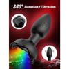 360° Rotation LED Butt Plug for Men Wiggle Vibrating Prostate Massager Gay APP Anal Vibrator Anal Plug Sex Toy for Couples
