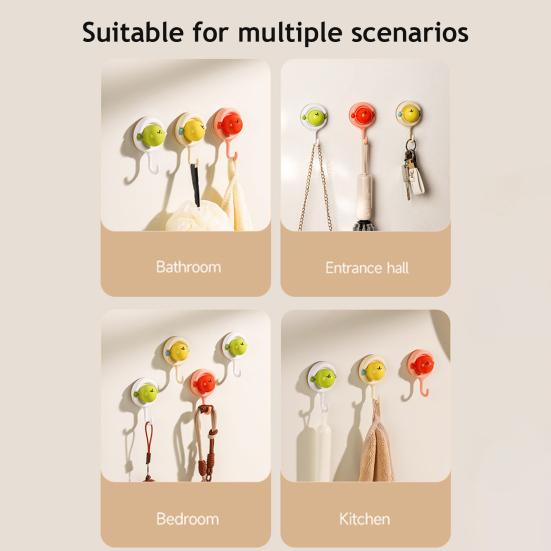 Крючок Присоска с Сильной Несущей Способностью Настенный Крючок Вращающаяся Адсорбция Без Сверления Бесследная Установка Кухонный Крючок для Хранения