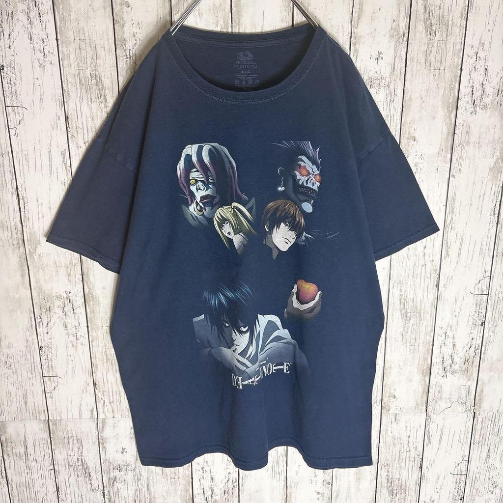 [USED] Death Note anime t-shirt L El Misa Misa anime navy