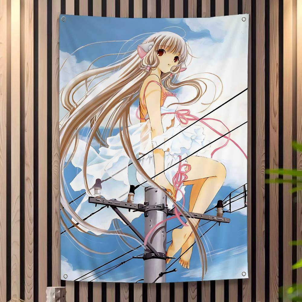 CChobits Мультфильм Классический Аниме Мультфильм Флаг Искусство Научная Фантастика Комната Домашний Декор Настенное Украшение Домашний Декор Баннер