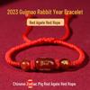 2024 Year of the Dragon Red Agate Zodiac Guardian Bracelet for Women - Red Rope Design