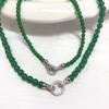 Элегантное зеленое халцедоновое ожерелье с бусинами и застежкой из циркона — женская универсальная высококачественная ключичная цепочка