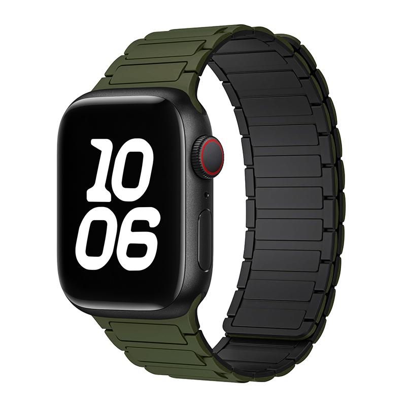 Магнитная петля для ремешков Apple Watch 44 мм, 40 мм, 49 мм, 45 мм, 41 мм, 38 мм, силиконовый браслет iWatch Series 9, 8, 7, 6, 5, 4, 3 Se ultra 2, ремешок