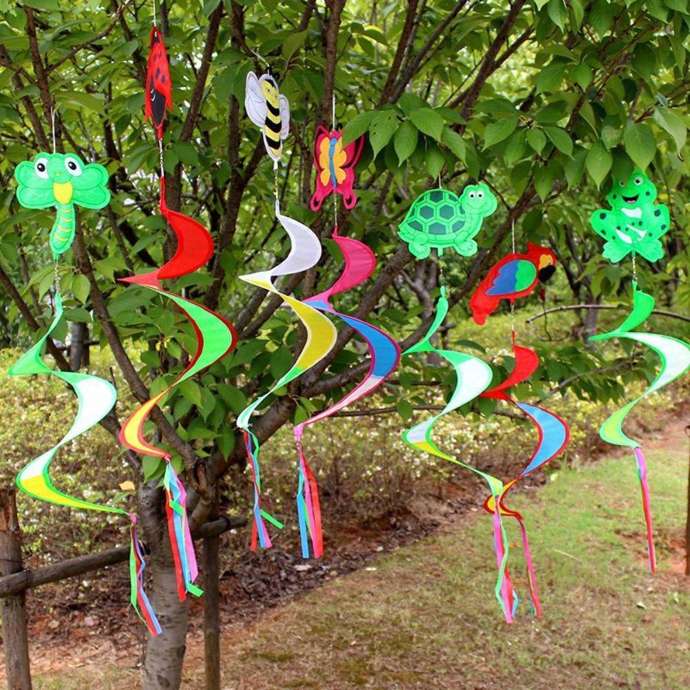 No Toxic Animal Windmill Colorful Spiral Windchimes Cute Wind Spinner Partie