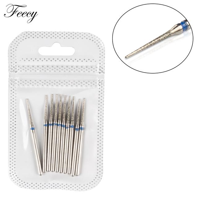 Фрезы для маникюра, 10 шт., Алмазные сверла для ногтей, станочные фрезы для снятия гель-лака, пилка для ногтей, буфер для педикюра