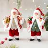 Christmas Santa Claus Doll Decoration Handcrafted Home Office Xmas Tree Santa Figurine Hanging Ornament Holiday Party Pendant
