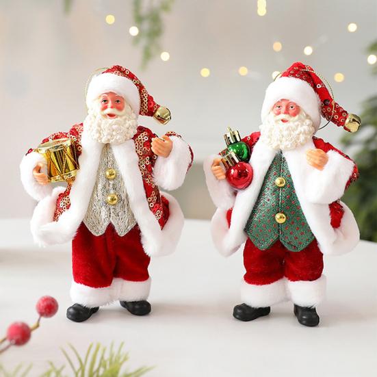 Christmas Santa Claus Doll Decoration Handcrafted Home Office Xmas Tree Santa
