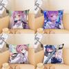 Minato Aqua Animation HHololive Pillow Case Fashion Square Pillowcase Bedroom Sofa Room Ins Decoration Leisure