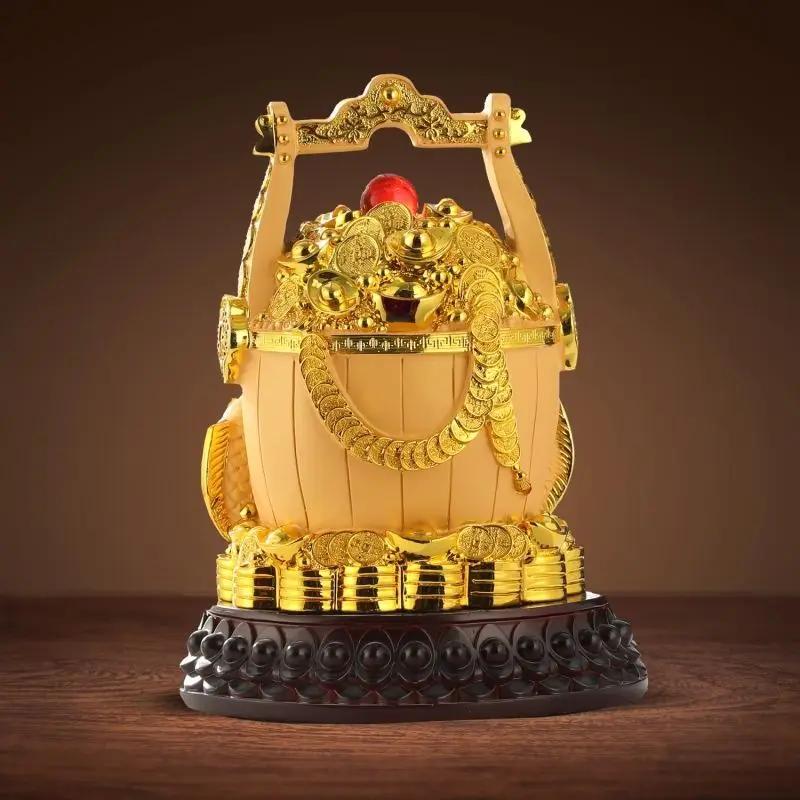 Китайский стиль Чжаоцай богатство сокровище горшок украшение Ведро золота элитный дом гостиная офисный стол фойе украшение подарок