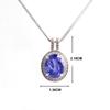 Таинственный элегантный натуральный голубой танзанит кулон ожерелье из серебра 925 пробы благородные ювелирные изделия свадебные и банкетные подарки