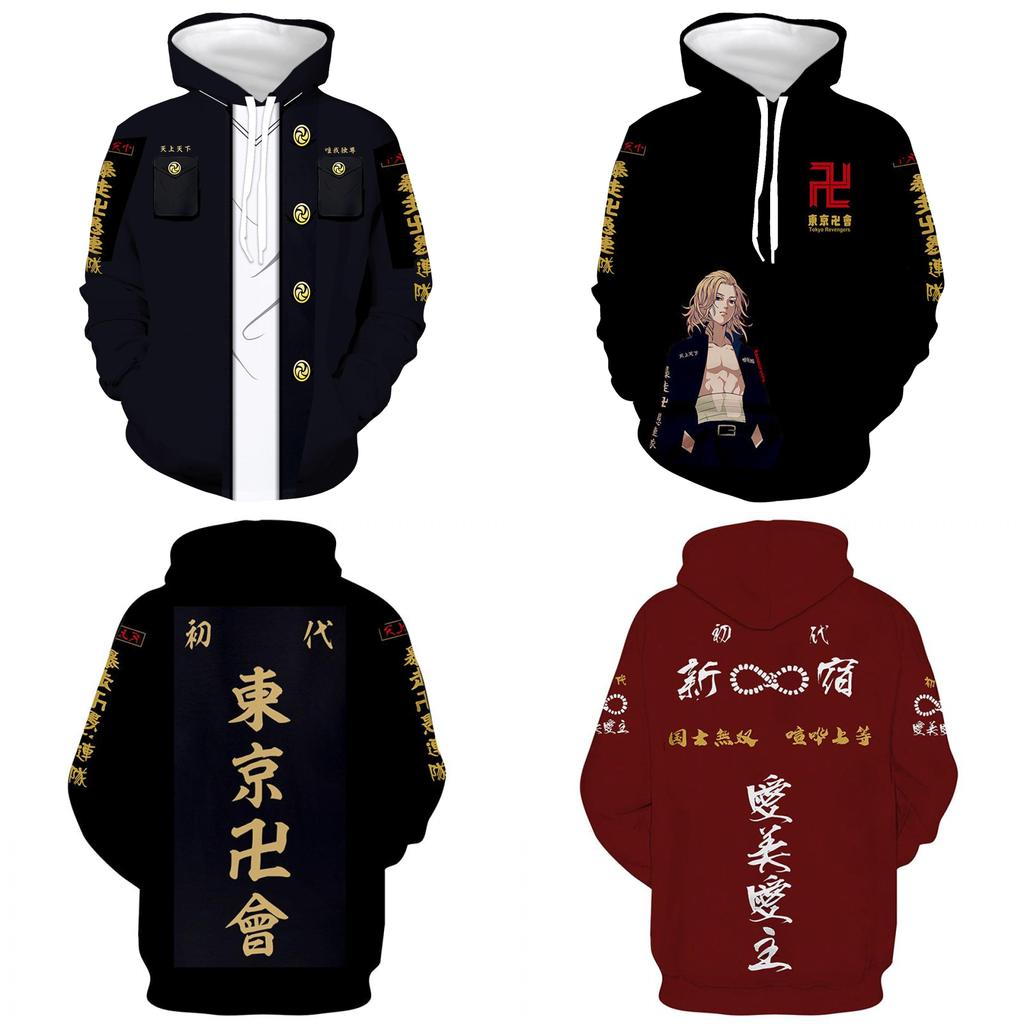 Яркое худи Tokyo Revengers с 3D-принтом, унисекс, повседневный модный пуловер