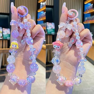 Kawaii Cute Bubble Mart Бисерная телефонная цепочка Мультяшный брелок Подвеска Рюкзак Украшения Аксессуары Diy Бисерный брелок