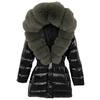 2025 Women's Shiny Coat: Fox Fur Collar, Thickened Long Down Jacket