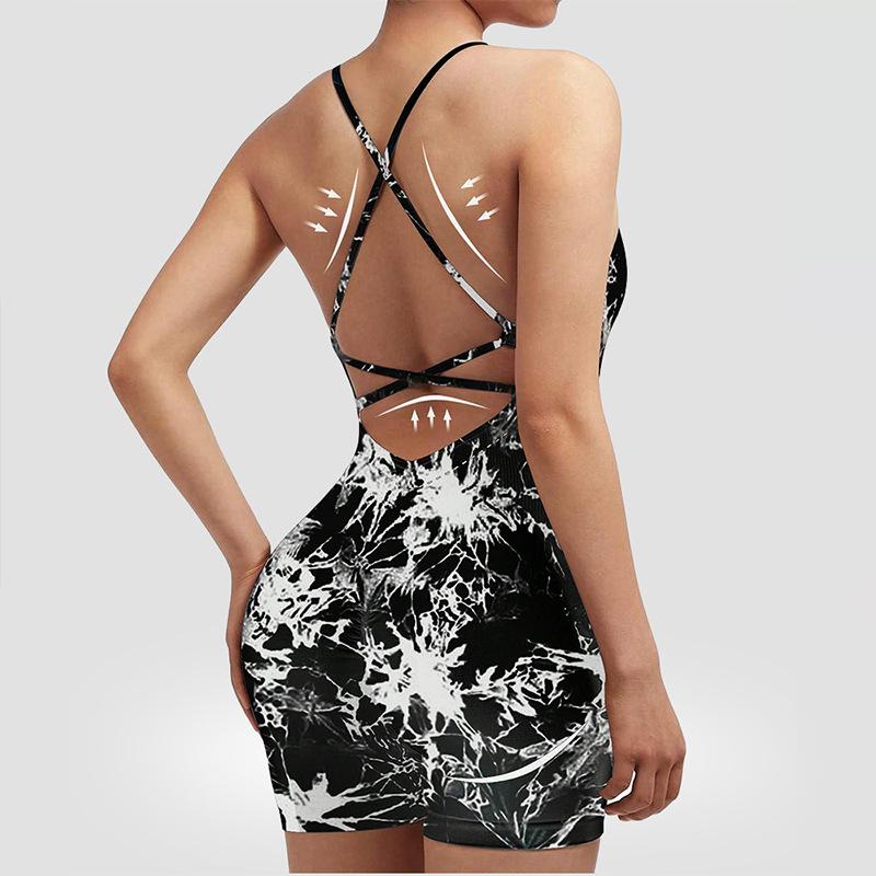 Костюм для йоги в стиле жилета, комбинезон, сексуальный, облегающий бедра, цельный, новый спортивный комбинезон для женщин