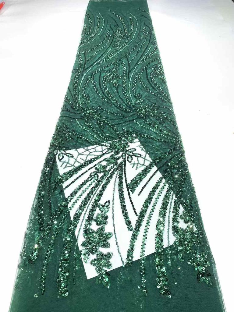 Роскошное африканское кружево с пайетками и бисером 2025 Высококачественное кружево 5 ярдов Розовое французское кружево Нигерийские сетчатые кружевные ткани для вечеринки