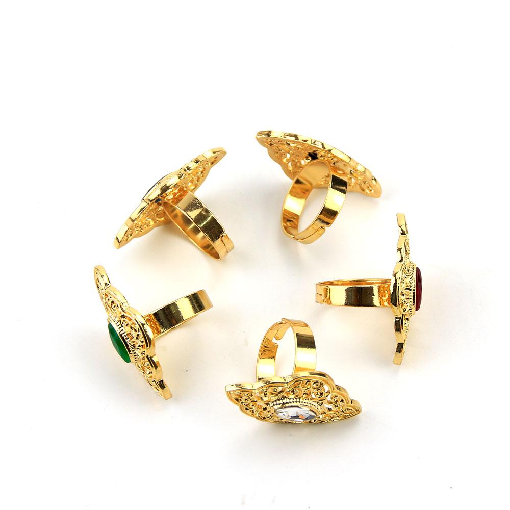 Элегантное золотого цвета кольцо в стиле арабески для женщин, открывающееся кольцо в стиле бохо, свадебные украшения с кристаллами, подарок невесты 2023